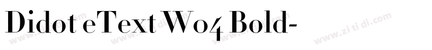 Didot eText W04 Bold字体转换